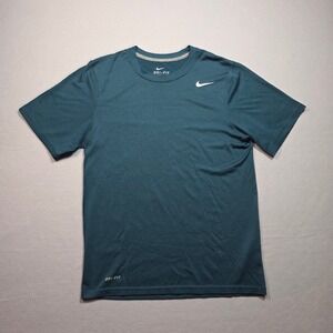 Nike Dri Fit Short Sleeve Tee in Deep Teal - Men's Size Small